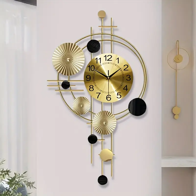 Modern Nordic Wall Clock with Silent Sweep Hands - Minimalist Artistic Home Decor