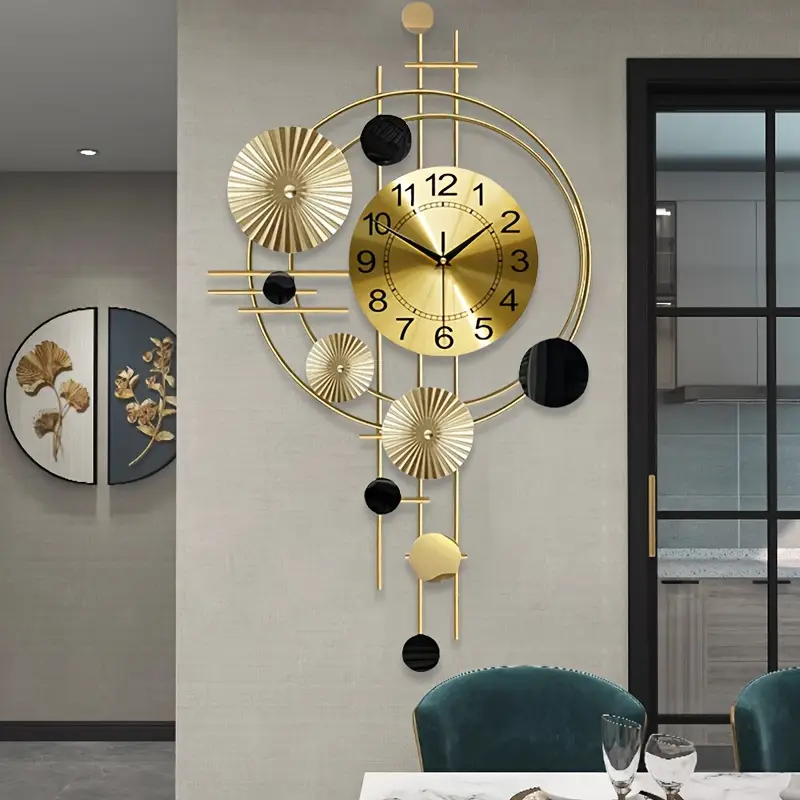 Modern Nordic Wall Clock with Silent Sweep Hands - Minimalist Artistic Home Decor